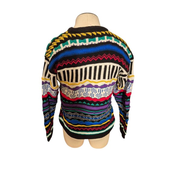 Vintage 90s Y2K Coogi Style Sweater Concrete Cosby Sweater New Sz S-M NEW - Picture 3 of 5